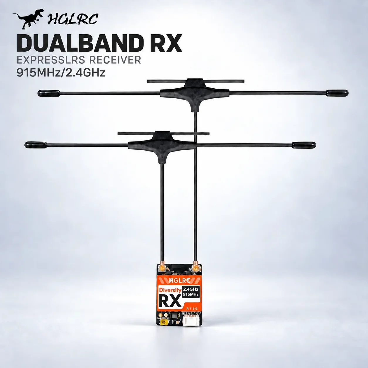 Drone Antenna - HGLRC ตัวรับสัญญาณ RX ExpressLRS แบบดูอัลแบนด์ 915MHz