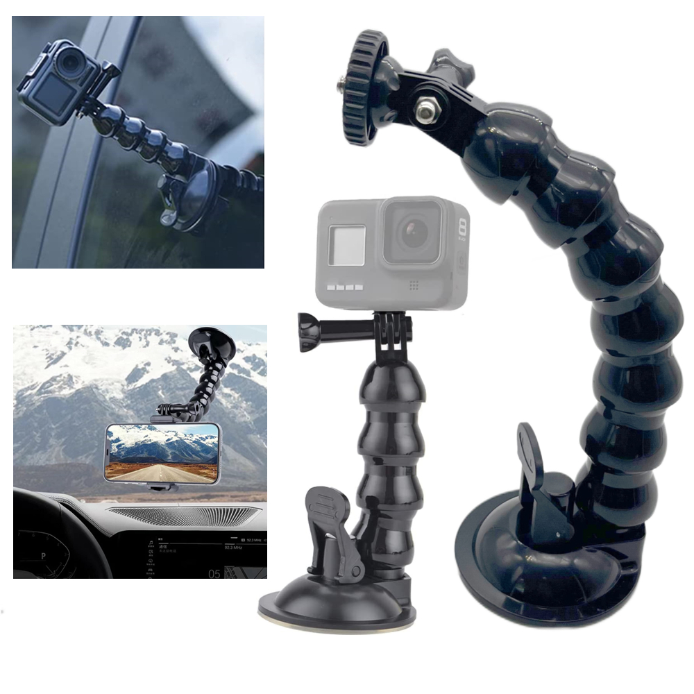 Runcam Camera - ขาจับติดกระจกหน้ารถแบบยึดด้วยถ้วยดูด พร้อมแขนปรับได้ สำหรับ GoPro Hero 12