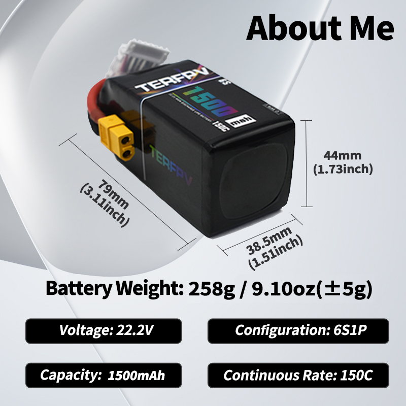 TERFPV แบตเตอรี่ลิโป้ 6S 22.2V - Lipo Battery 6S บทวิจารณ์และราคา