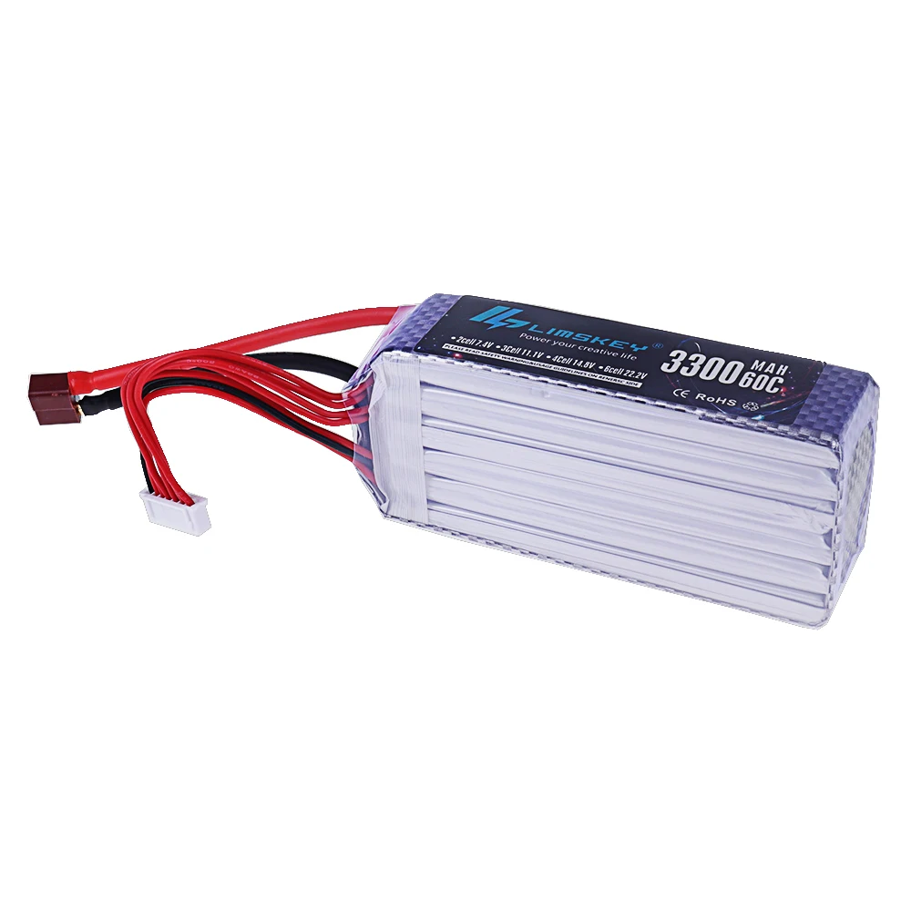 แบตเตอรี่ลิโพ 3300mAh 22.2V 60 - Lipo Battery 6S บทวิจารณ์และราคา