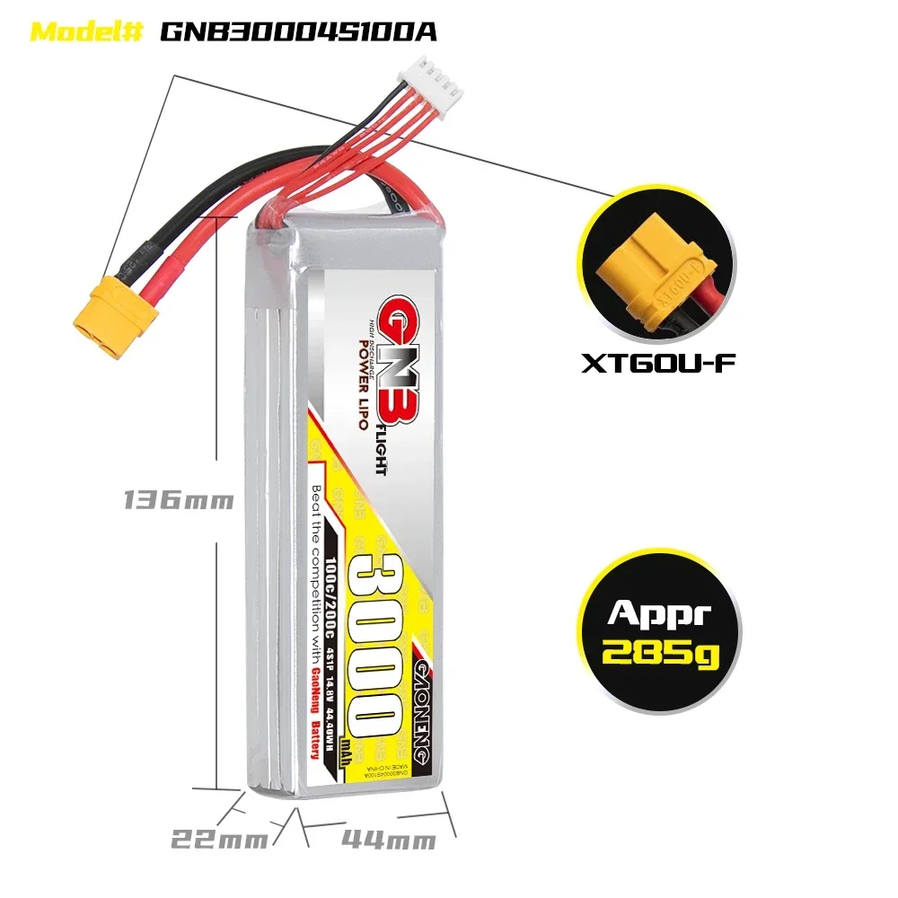 GAONENG GNB 3000mAh 4S 100C 20 - Lipo Battery 4S บทวิจารณ์และราคา
