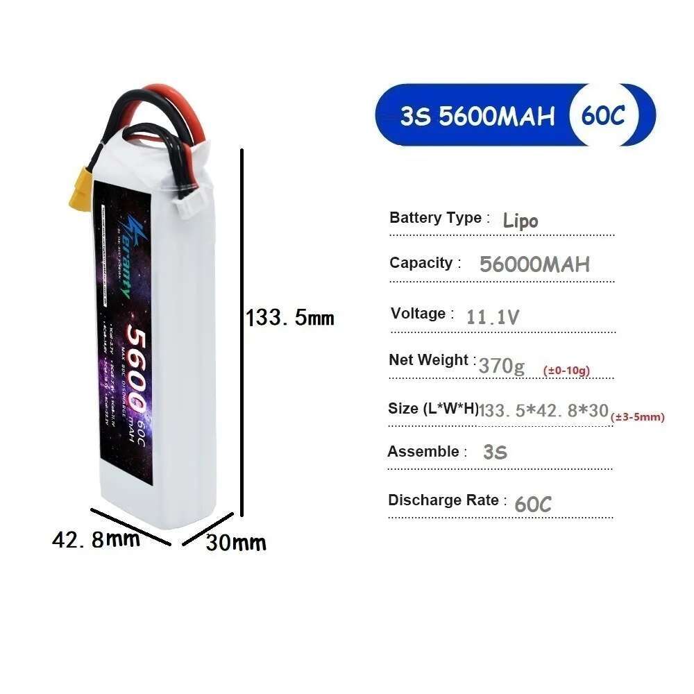 TERANTY 5600MAH 60C 2S 3S 4S 6 - Lipo Battery 6S บทวิจารณ์และราคา